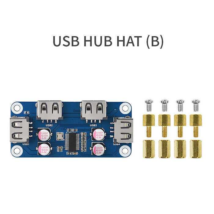 USB 2.0 x4 HUB RJ45 LAN拡張基板 HAT RaspberryPI USB 2.0 x4 HUB LAN拡張基板 Pi Zero W WH 2B/3B/3B+/4B