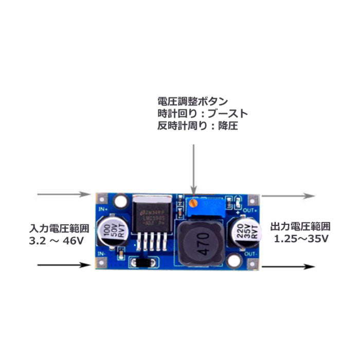 LM2596S DC-DC 降圧 電源モジュール DC - DC降圧コンバータ 電圧調整モジュール DC - DC降圧コンバータ 2pcsセット販売