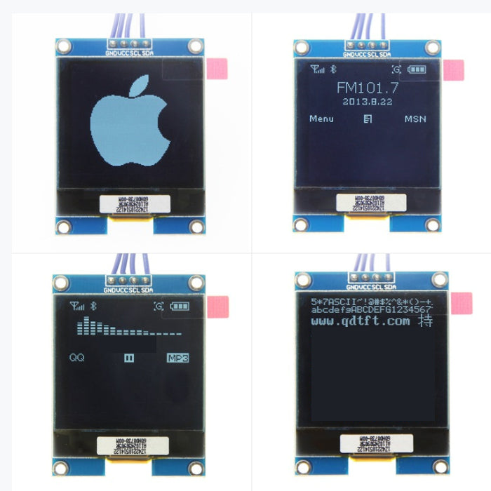 1.5インチ SSD1327 解像度128x128 OLEDディスプレイ128x128 LCDモジュールIIC I2C OLEDモジュール ディスプレイ Arduino RasberryPiなど対応