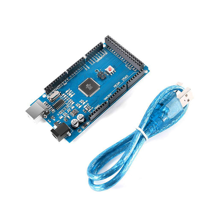 Arduino用 MEGA2560 R3互換マイコンボード ATmega2560 ATMEGA16U2 + USB ケーブル (青) mega2560 r3ボード