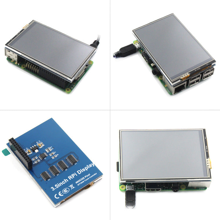 3.5インチラズベリーパイ用 タッチスクリーン付 解像度480x320 抵抗膜方式タッチスクリーン付 タッチパネル 小型 モニター LCDディスプレイ