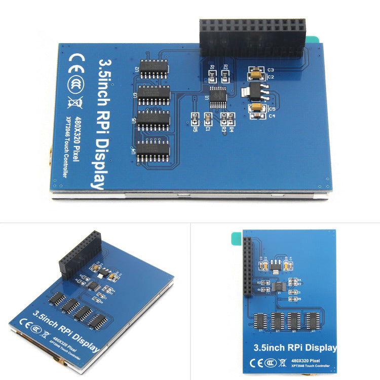 3.5インチラズベリーパイ用 タッチスクリーン付 解像度480x320 抵抗膜方式タッチスクリーン付 タッチパネル 小型 モニター LCDディスプレイ