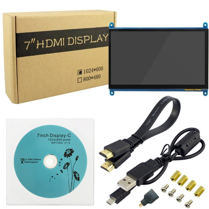 7インチ タッチスクリーン付 小型 HDMI ラズベリーパイ用 LCD